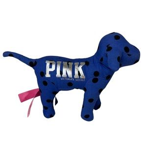 Victoria's Secret Pink Plush Puppy Dog‎ Blue Silver Love  Animal Plushie
